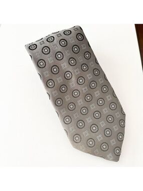 Boss Hugo Boss Silk Black Grey Tie Made in Italy